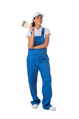 House painter isolated on white