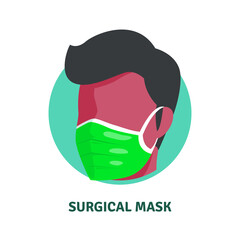 Face Mask Concept Illustration Template