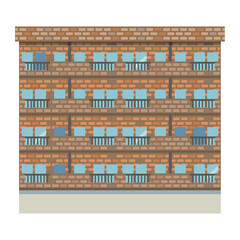 マンションのイラスト（レンガ造り）