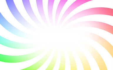 カーブのかかった集中線の背景素材