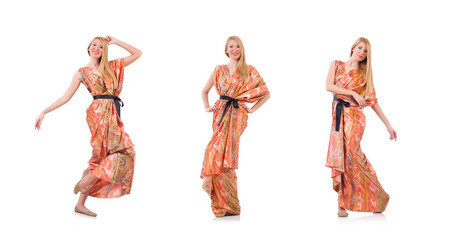 Naklejka premium Woman in fashion clothing concept