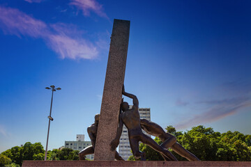 Praça Cívica em Goiânia -  atração turística do Setor Central de Goiânia, no estado de...