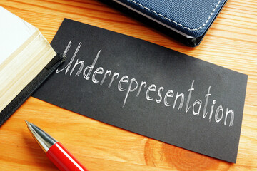 Underrepresentation is shown on the conceptual business photo