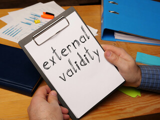 External validity is shown on the conceptual business photo