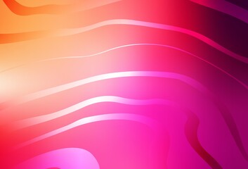 Light Pink, Yellow vector texture with bent lines.