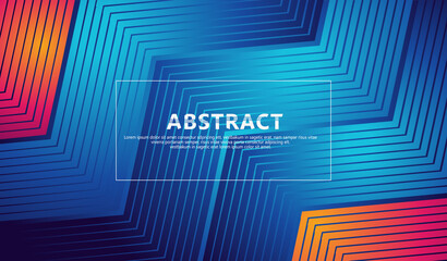 Fototapeta premium Abstract lines on triangle shape background for element material design.