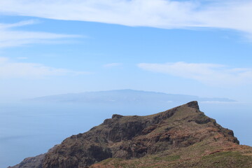 mountain landscape with blue sky