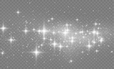 Sparkling dust particles. 