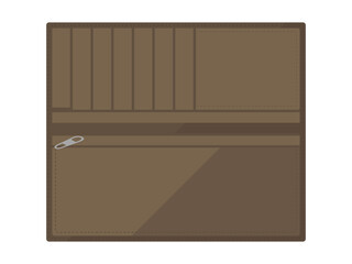 茶色の長財布のイラスト