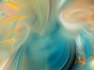 blue abstract fractal background 3d rendering illustration