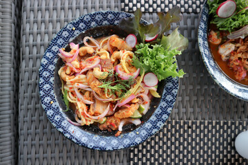 spicy pork or  spicy pork salad, spicy salad