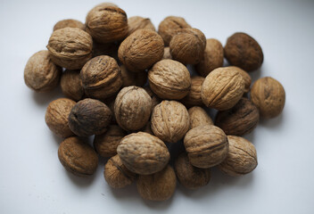 walnuts on a wooden table