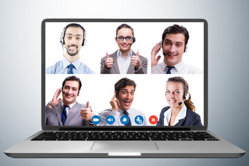 Concept of virtual collaboration through videoconferencing