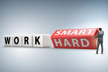Concept of working smart not hard
