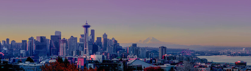 Colorful Sunrise over Seattle