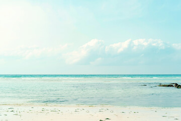 
Fantastic blue sky and sea landscape in Jeju Island, Korea