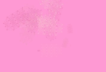 Light Pink, Yellow vector template with artificial intelligence structure.