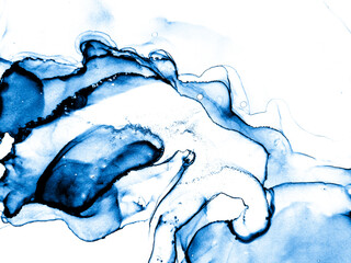 Abstract Blue and White Wallpaper. Liquid Banner.