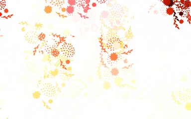 Light Orange vector natural pattern with flowers