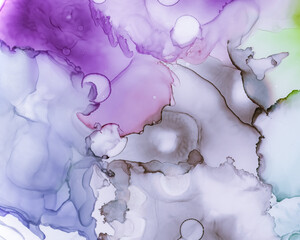 Ethereal Art Texture. Liquid Ink Wash Wallpaper. 