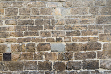 Vintage medieval brick wall for background and texture