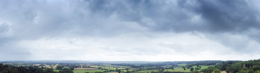 above the countryside in oxfordshire