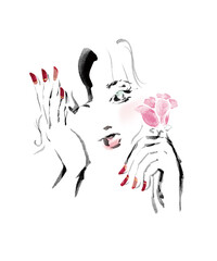 ウエディングドレス ドレス ウエディング ロングドレス 花嫁 ブライダル 結婚式 結婚 セレモニー 白い 白 美女 人物 美人 女性 女 若い 綺麗 綺麗な きれいな キレイな イメージ 線画 白バック 白背景 手描き 手書き カット 挿絵 素材