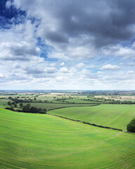 above the countryside in oxfordshire