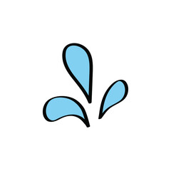 Drop doodle water logo icon sign symbol emblem element Hand drawn Abstract modern cute cartoon design game style Fashion print for clothes apparel greeting card banner poster flyer badge