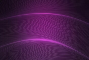 Dark Pink vector background with curved lines.