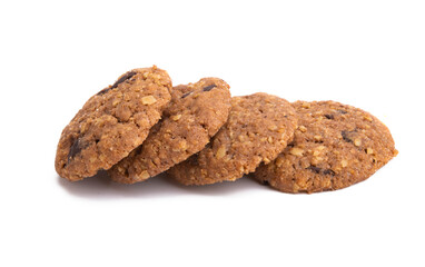 cereal cookies with chocolate isolated
