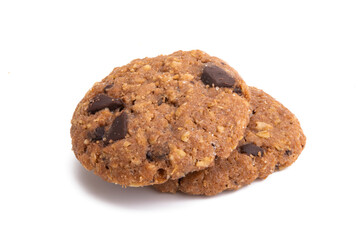 cereal cookies with chocolate isolated