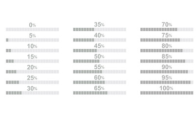 Various percentages set. vector illustration