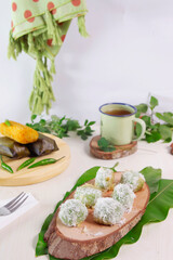 Klepon cake traditional culinary from indonesia