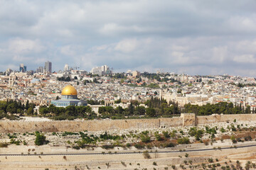 Fototapeta premium The modern city of ancient Jerusalem.