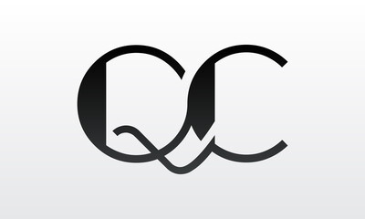 Initial letter QC logo design with creative modern business typography vector template. Creative isolated QC letter logo design