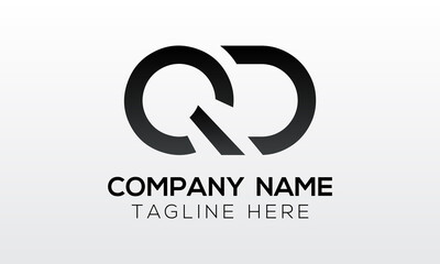 Fototapeta premium Initial letter QD logo design with creative modern business typography vector template. Creative isolated QD letter logo design