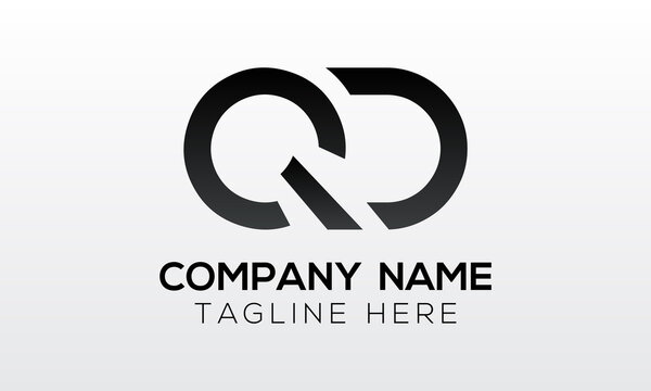 Initial letter QD logo design with creative modern business typography vector template. Creative isolated QD letter logo design