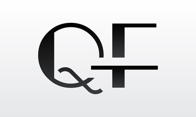 Initial letter QF logo design with modern business typography vector template. Creative isolated QF letter logo design