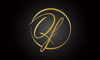 Initial letter QF logo design with modern business typography vector template. Creative isolated QF letter logo design