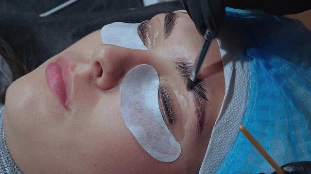 Eyelash and eyebrow lamination