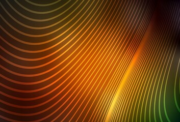 Dark Green, Yellow vector background with lines.