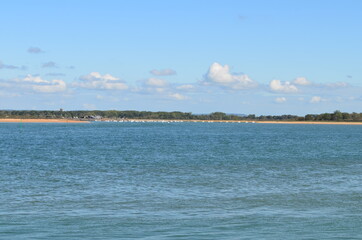 L'estuaire de l'Orne vu de Ouistreham (Calvados - Normandie - France)