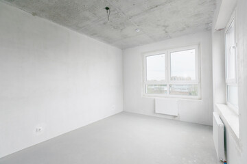 Obraz premium interior of the apartment without decoration in white colors