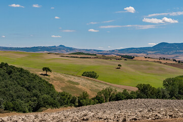 Landscape of the Tuscany at the Val d'Orcia Region, Italy 