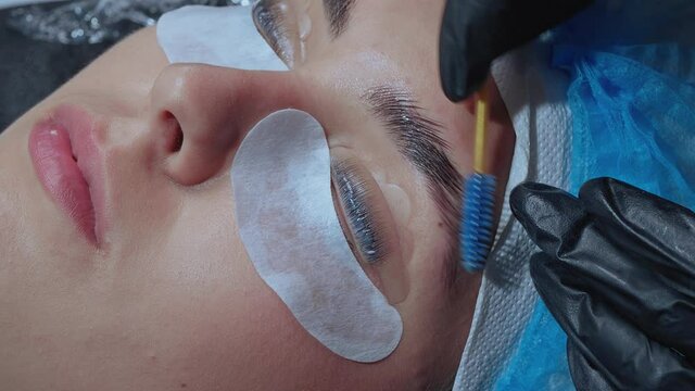 Eyelash and eyebrow lamination