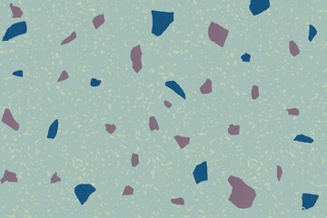 Terrazzo flooring pattern. Texture of classic floor in Venetian style natural stone. Modern minimalistic floor tile for interior decoration. Trendy Terrazzo abstract.