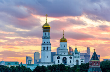 Ivan the Great Bell Tower at sunset, Moscow Kremlin, Russia