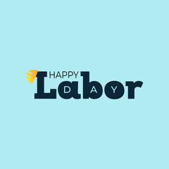 USA happy Labor day text design for advertising template