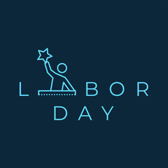 USA happy Labor day text design for advertising template